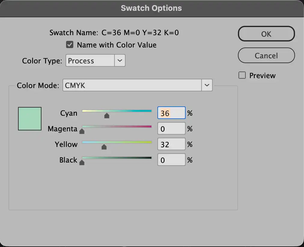 color process screenshot