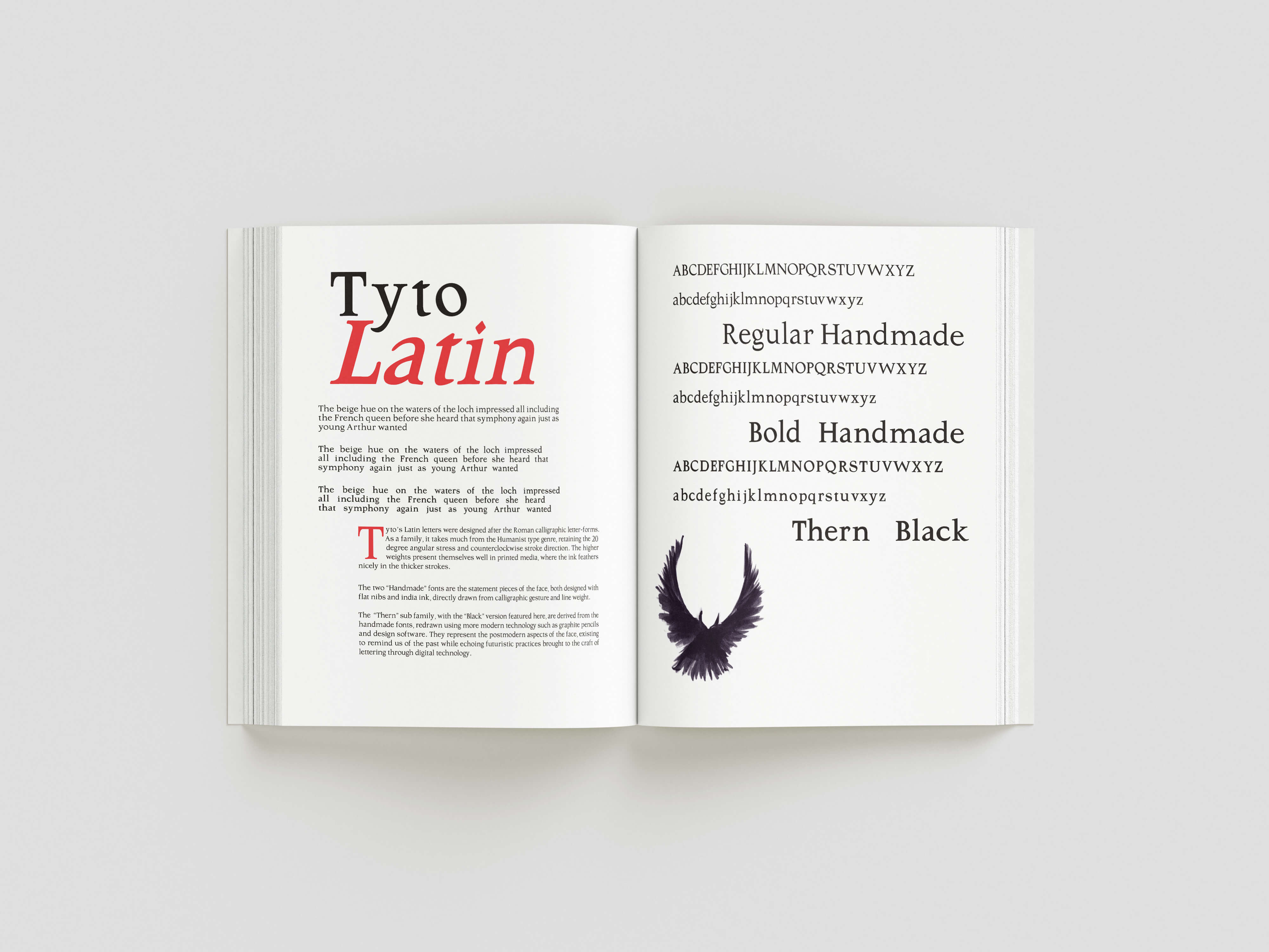 book latin specimen